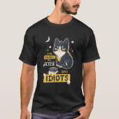 Ik ben niet tolerant voor Lactose en Idiots grappi T-shirt (Voorkant)