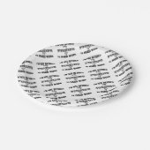 Ik ben niet uitgehongerd papieren bordje (Gekanteld)