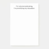 Ik ben niet uitstellen, grappig, geestig, Custom Post-it® Notes (Voorkant)