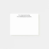 Ik ben niet uitstellen, grappig, geestig, Custom Post-it® Notes (Voorkant)