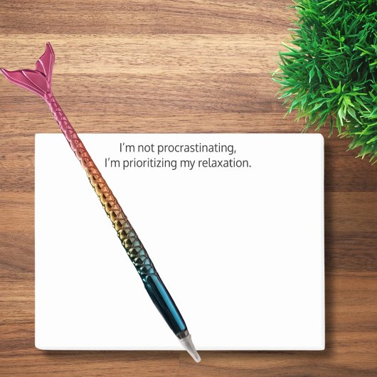 Ik ben niet uitstellen, grappig, geestig, Custom Post-it® Notes