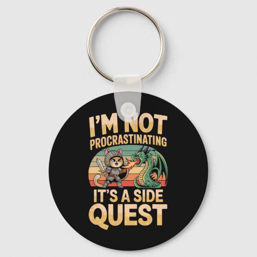Ik ben niet uitstellen het is een side quest leuke sleutelhanger (Voorkant)