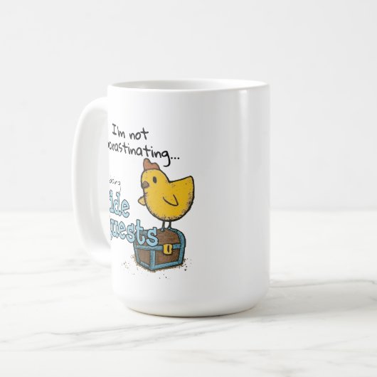 Ik ben niet uitstellen Ik doe Side Quests (BC) Koffiemok (Voorkant links)