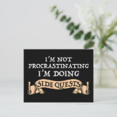 Ik ben niet uitstellen - ik doe side quests briefkaart (Staand voorkant)