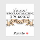 Ik ben niet uitstellen - ik doe side quests sticker (Vel)