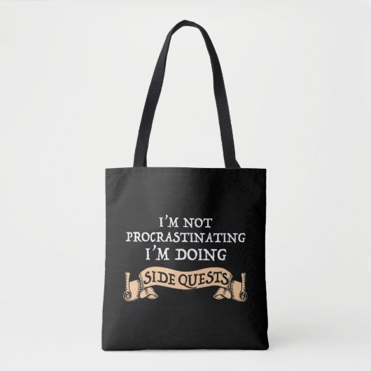 Ik ben niet uitstellen - ik doe side quests tote bag (Voorkant)