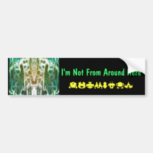 Ik ben niet van hier bumpersticker