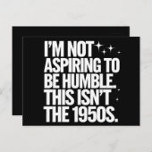 Ik ben niet van plan om nederig te zijn, dit is ni briefkaart (Voorkant / Achterkant)
