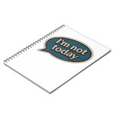 Ik ben niet vandaag notitieboek (Linkerzijde)