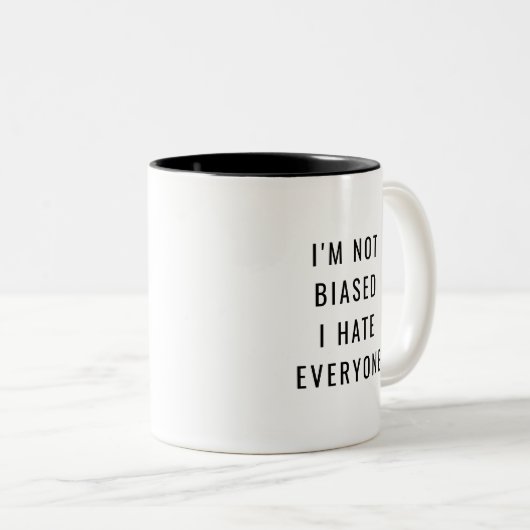 Ik ben niet verbijsterd dat ik iedereen haat Mok m (Voorkant rechts)
