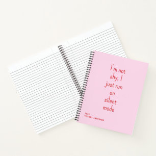 Ik ben niet verlegen Grappige Introvert Notitieboek