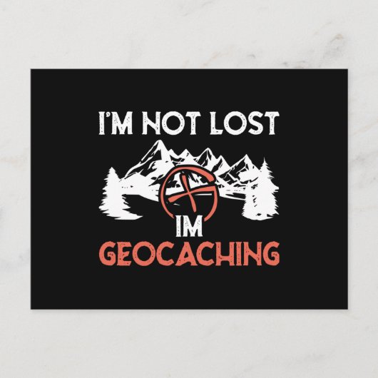 Ik ben niet verloren als Geocaching Briefkaart (Voorkant)