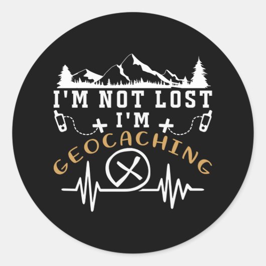 Ik ben niet verloren. ronde sticker (Voorkant)