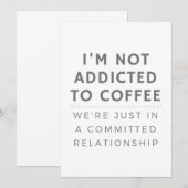 Ik ben niet veroordeeld voor koffie kaart (Voorkant / Achterkant)