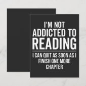 Ik ben niet verslaafd aan lezen. bedankkaart (Voorkant / Achterkant)
