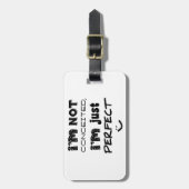 Ik ben niet verwaand, ik ben gewoon perfect bagagelabel (Voorkant verticaal)