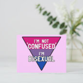 Ik ben niet verward, ik ben biseksueel briefkaart (Staand voorkant)