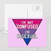 Ik ben niet verward, ik ben biseksueel briefkaart (Voorkant / Achterkant)