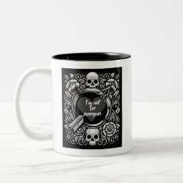 Ik ben niet voor iedereen schedel tweekleurige koffiemok