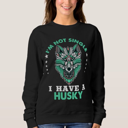 Ik ben niet vrijgezel, ik heb een husky trui (Voorkant)