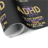 Ik ben niet willekeurig grappig ik heb ADHD Quote Cadeaupapier (Rol Hoek)