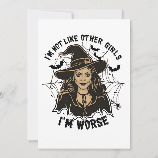 Ik ben niet zoals andere meisjes ik ben erger Hall Bedankkaart (Voorkant)