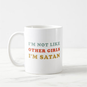 Ik ben niet zoals andere meisjes Ik ben Satan Grap Koffiemok