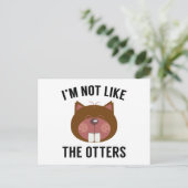Ik ben niet zoals de otters briefkaart (Staand voorkant)