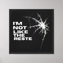 Ik ben niet zoals de rest unieke Spiderweb kunst
