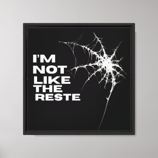 Ik ben niet zoals de rest unieke Spiderweb kunst Canvas Afdruk