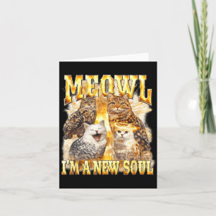 Ik Ben Nieuwe Meowl Ziel Vunzig Kat Uil Kaart
