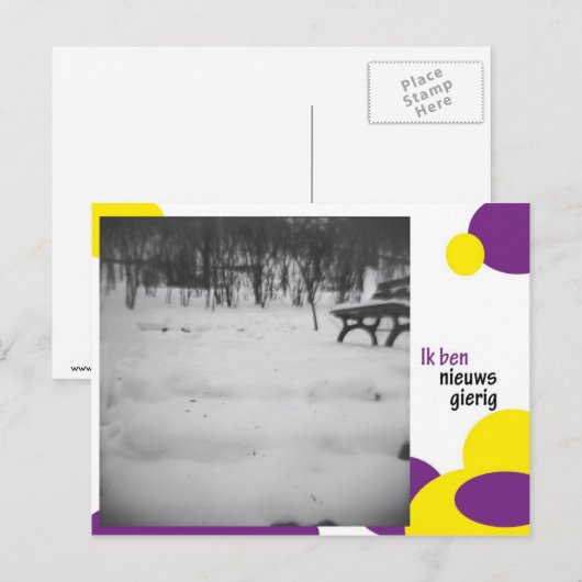 Ik ben nieuws gierig briefkaart (Voorkant / Achterkant)
