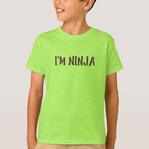 Ik ben Ninja trotse schattige krijger jongen T-shirt