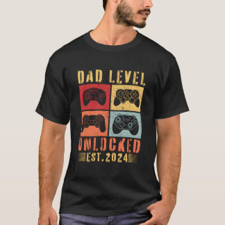 Ik Ben Niveau Dad 2024 Bevorderd Tot Daddy Niveau T-shirt