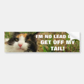 Ik ben No Lead Dog Cat Meme Bumpersticker (Voorkant)