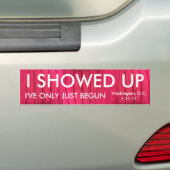 Ik ben nog maar net begonnen met Washington D.C. Bumpersticker (Op auto)