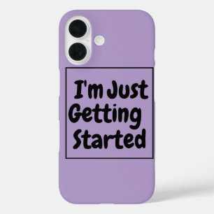 "Ik ben nog maar net begonnen" zinsnede zwarte bel iPhone 16 Hoesje