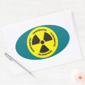 Ik ben nog niet dood. Humor Kankerstraling Ovale Sticker (Envelop)