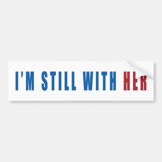 Ik ben nog steeds bij haar bumpersticker (Voorkant)