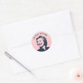 "Ik ben nog steeds bij haar" Hillary Clinton Ronde Sticker (Envelop)