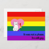 Ik ben nog steeds een homepage met LGBT Pride Rain Briefkaart (Voorkant / Achterkant)