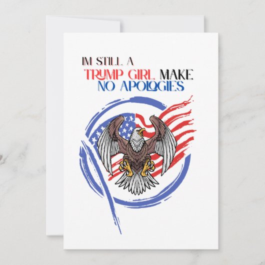 Ik ben nog steeds een Trump-meisje, maak geen excu Kaart (Voorkant)