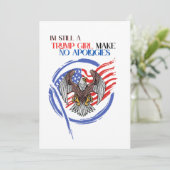 Ik ben nog steeds een Trump-meisje, maak geen excu Kaart (Staand voorkant)