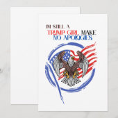 Ik ben nog steeds een Trump-meisje, maak geen excu Kaart (Voorkant / Achterkant)