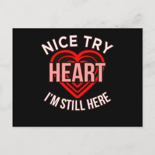 Ik ben nog steeds hier Heart Disease Awareness Sur Aankondigingskaart