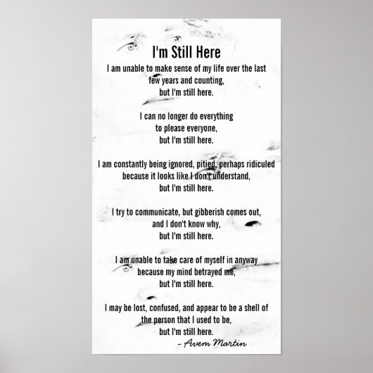 Ik ben nog steeds hier poster (Voorkant)