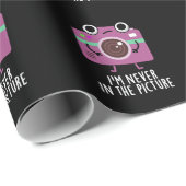 Ik ben nooit in de Afbeelding grappige camera Pun Cadeaupapier (Rol Hoek)