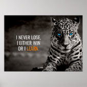 Ik ben nooit Motivatie Poster van de Leopard van h (Voorkant)