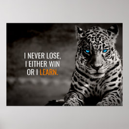 Ik ben nooit Motivatie Poster van de Leopard van h