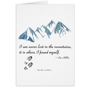 Ik ben nooit verloren in de bergen, het is waar...